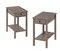 Set of 2 Rustic Oak Classic Rectangular Side Tables with Drawers